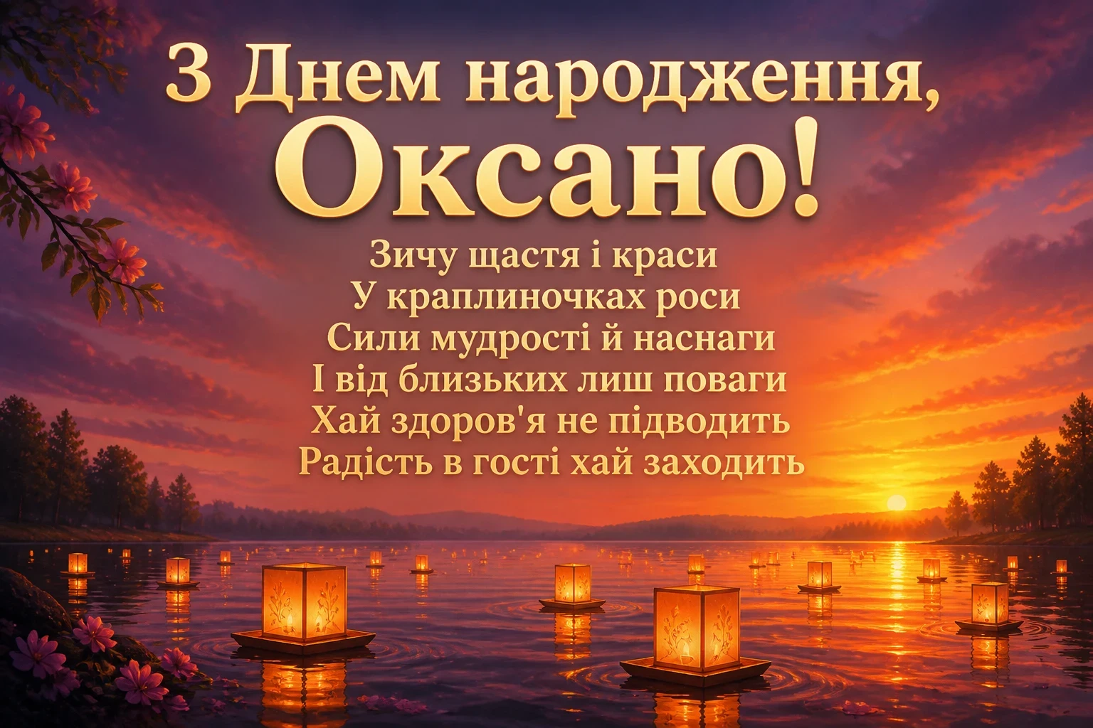 з днем народження оксана