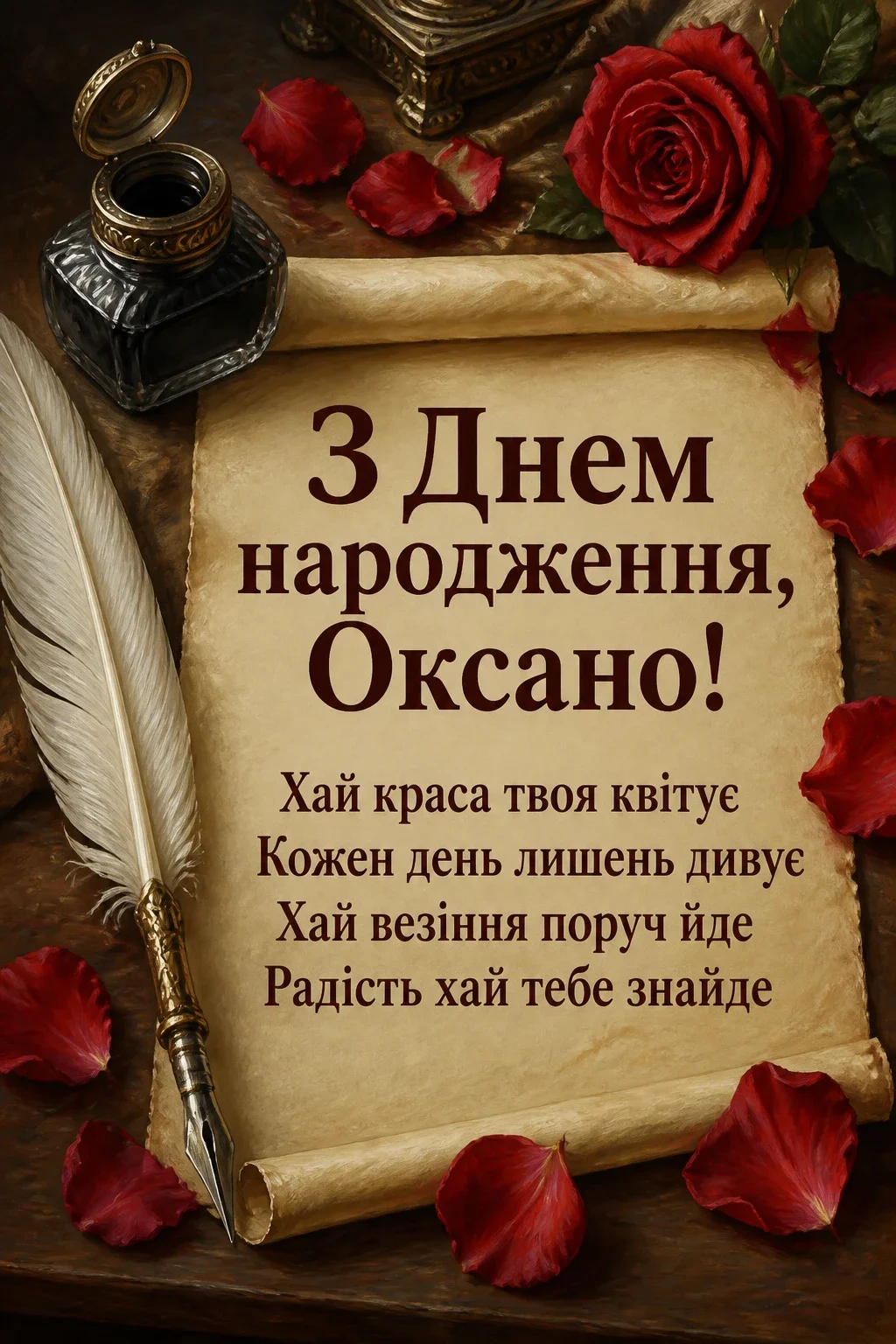 з днем народження оксана