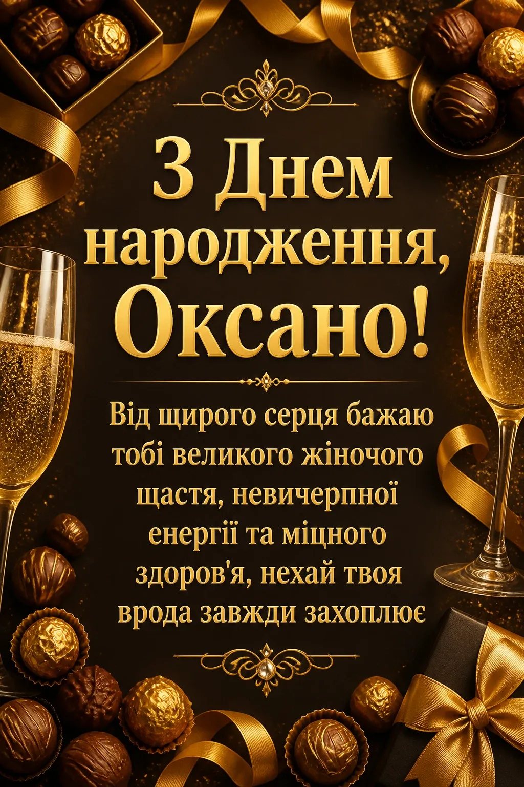 з днем народження оксана