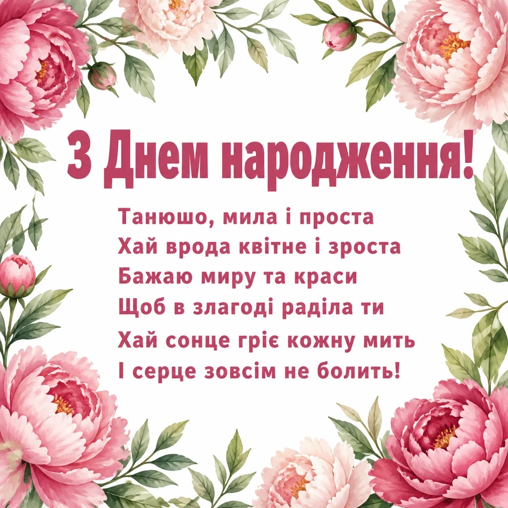 танюша з днем народження