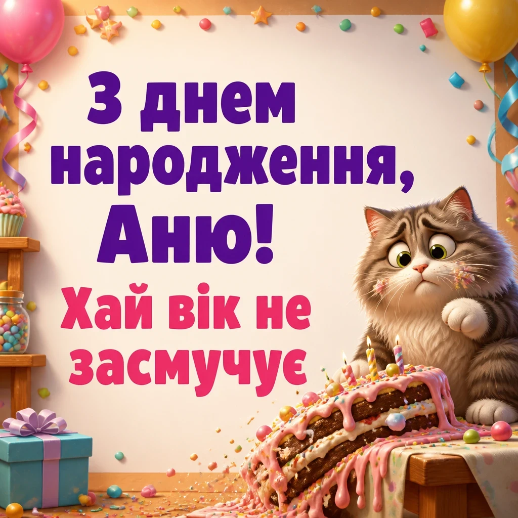 з днем народження аня