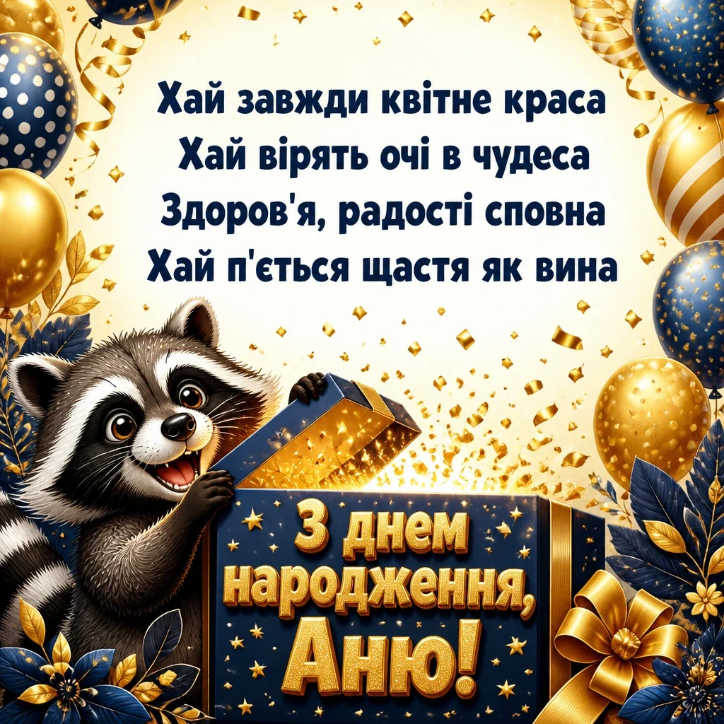 з днем народження аня