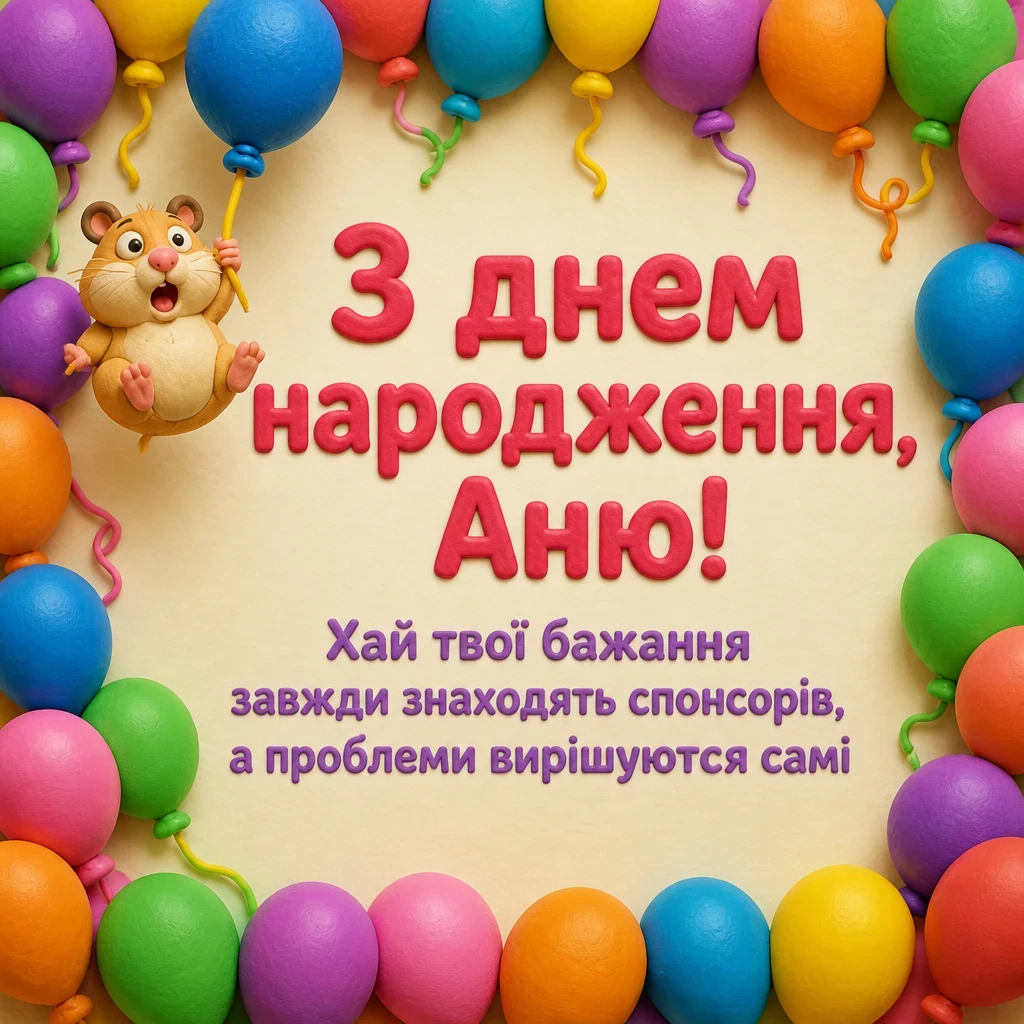 з днем народження аня