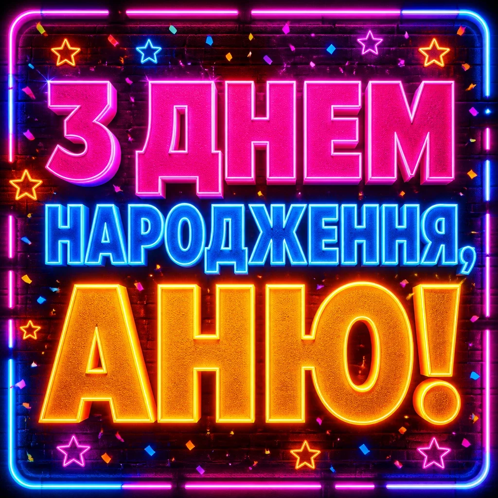 з днем народження аня