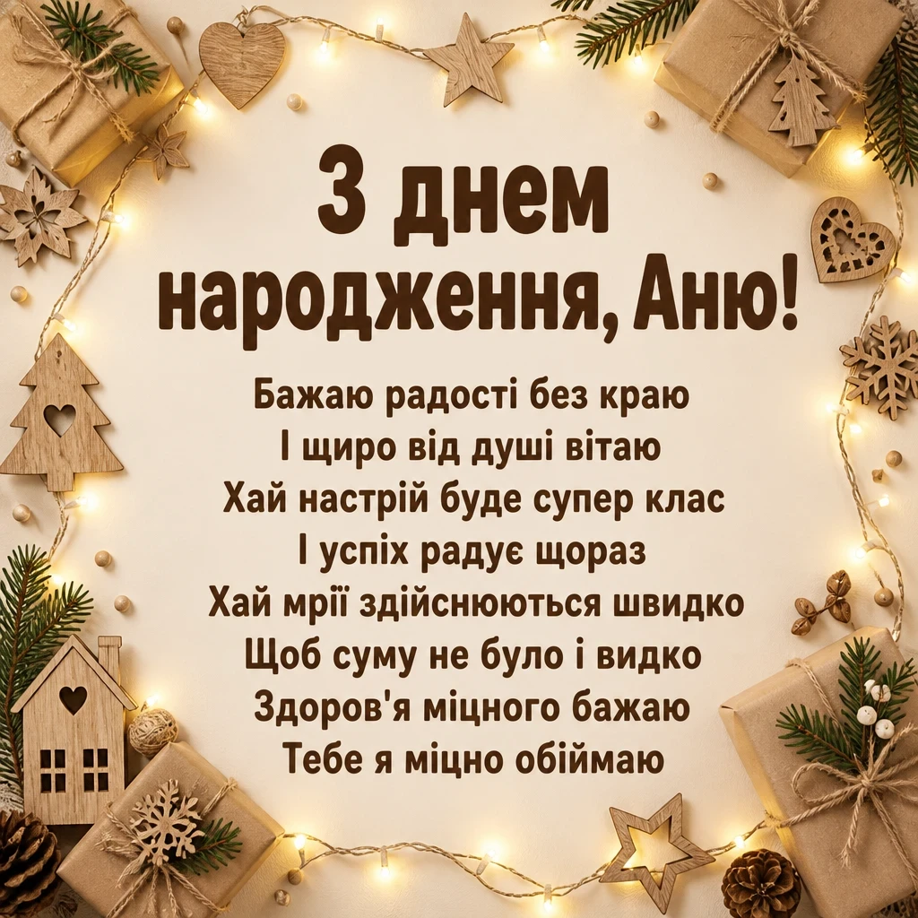 з днем народження аня