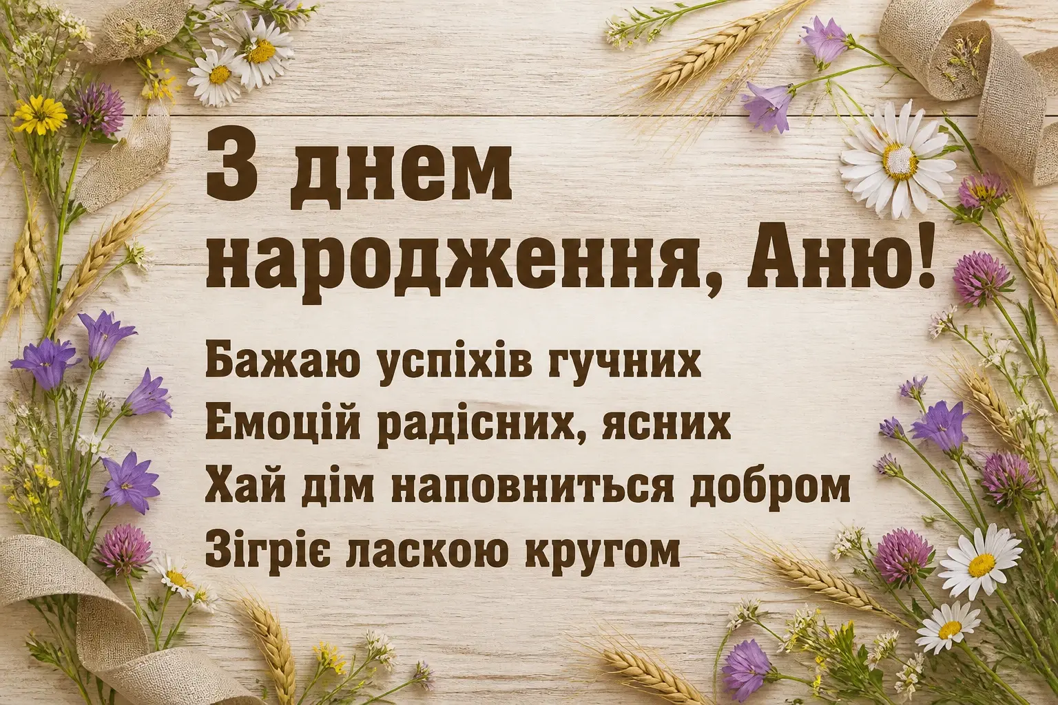 з днем народження аня