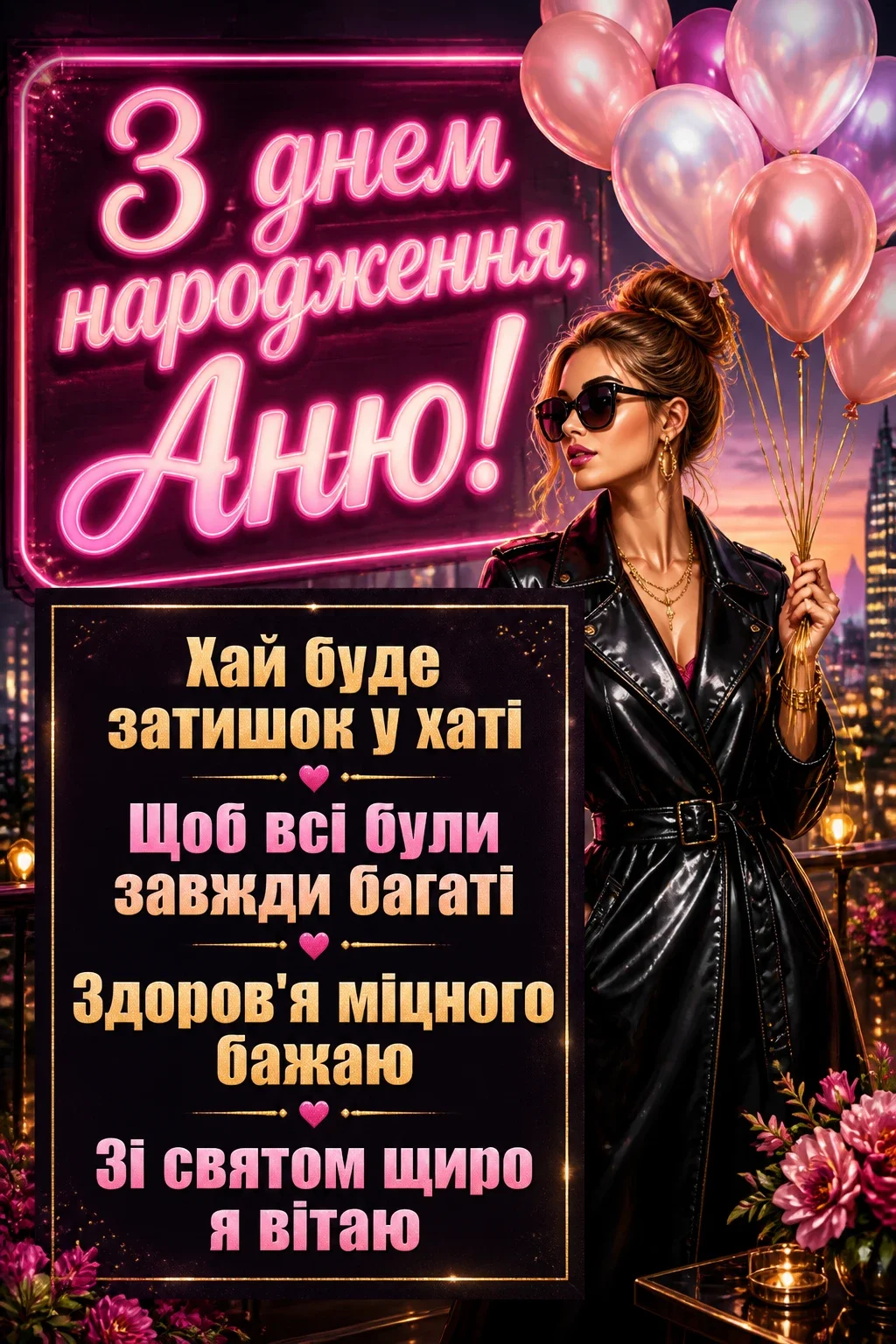 з днем народження аня