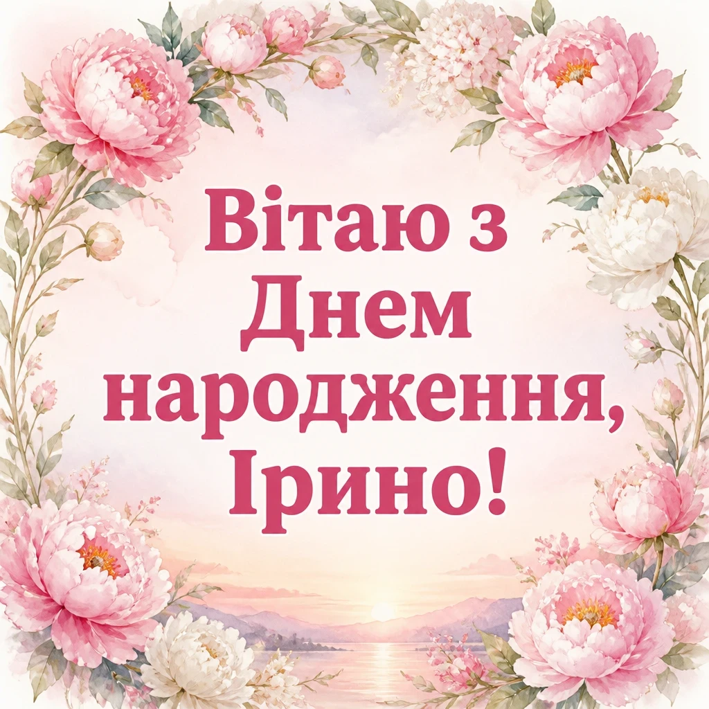 з днем народження ірина
