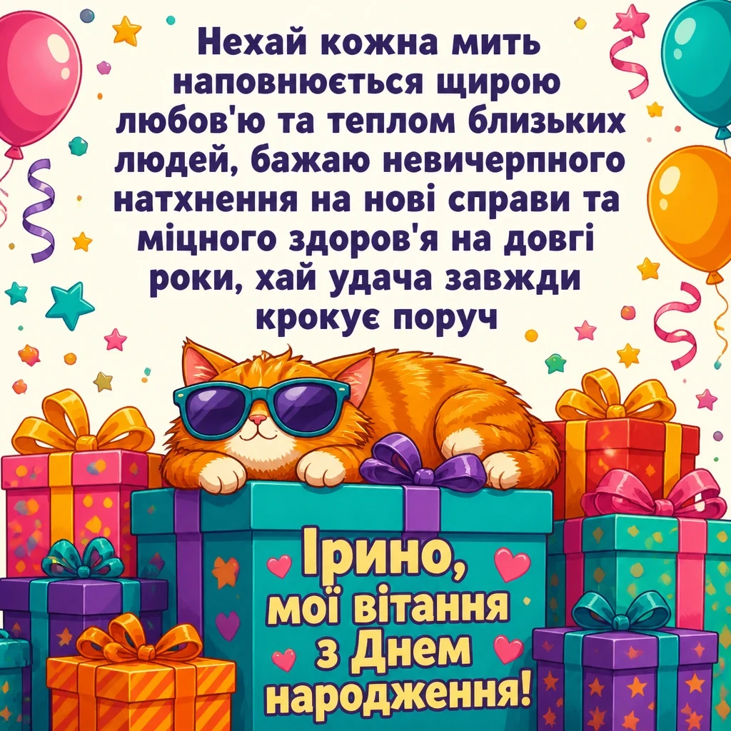 з днем народження ірина