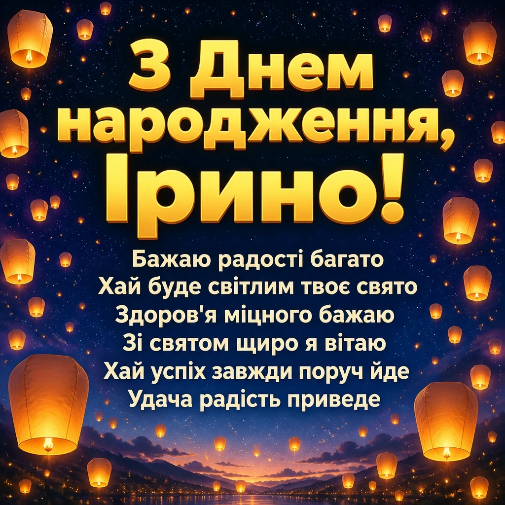 з днем народження ірина