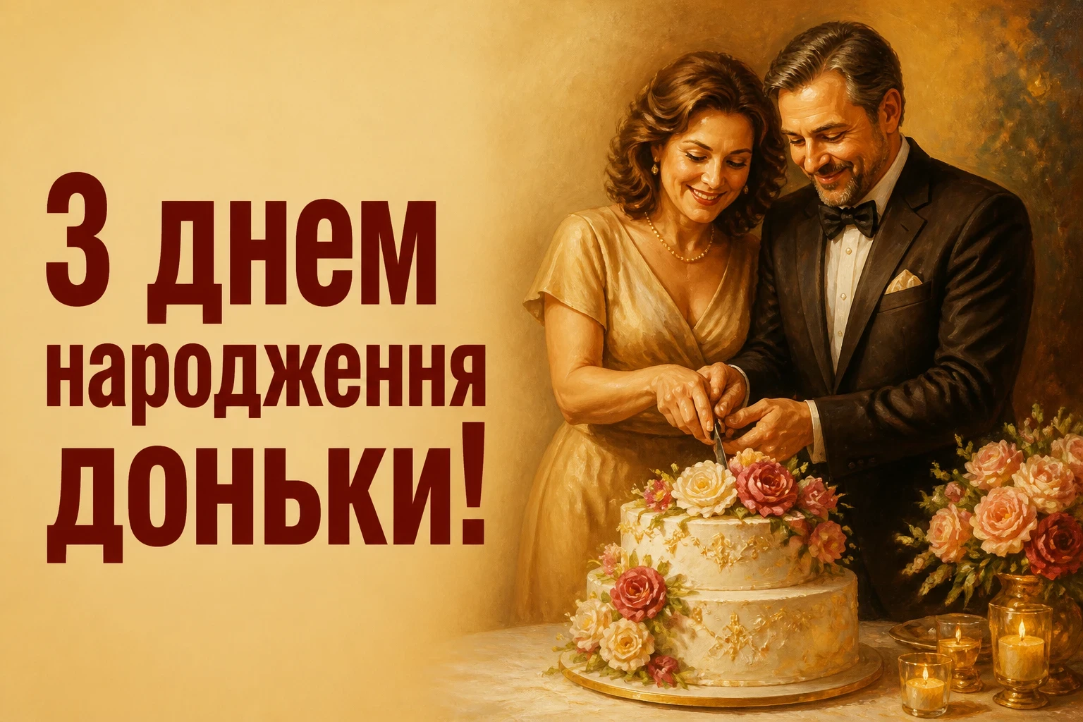 привітання батькам з днем народження дорослої доньки