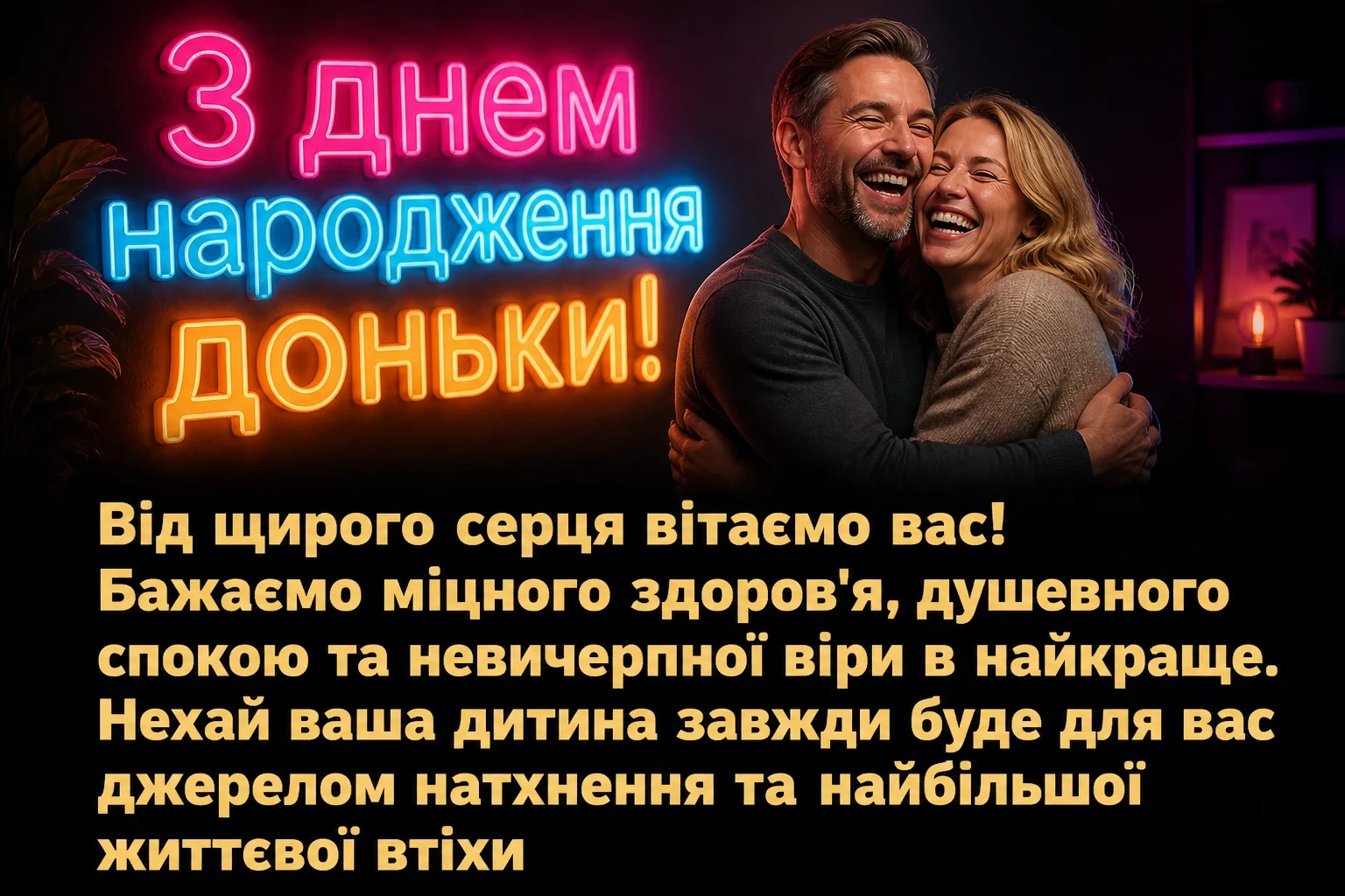 привітання батькам з днем народження дорослої доньки
