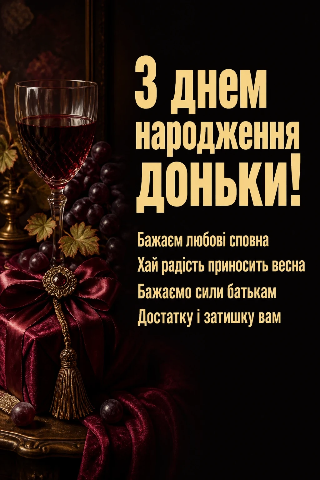 привітання батькам з днем народження дорослої доньки