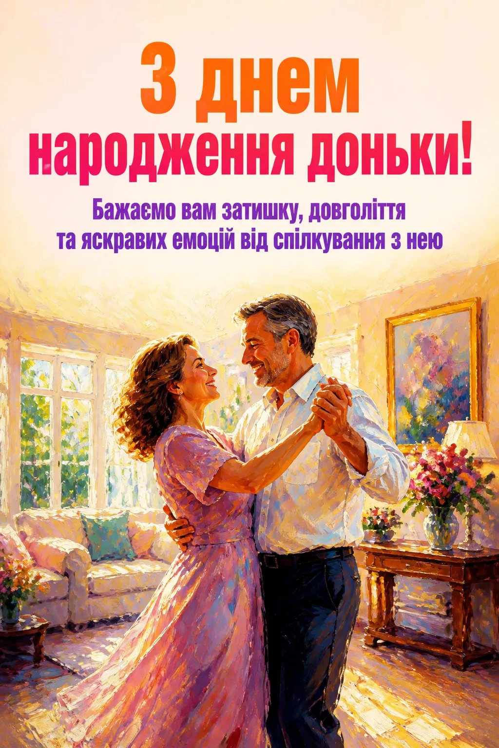 привітання батькам з днем народження дорослої доньки