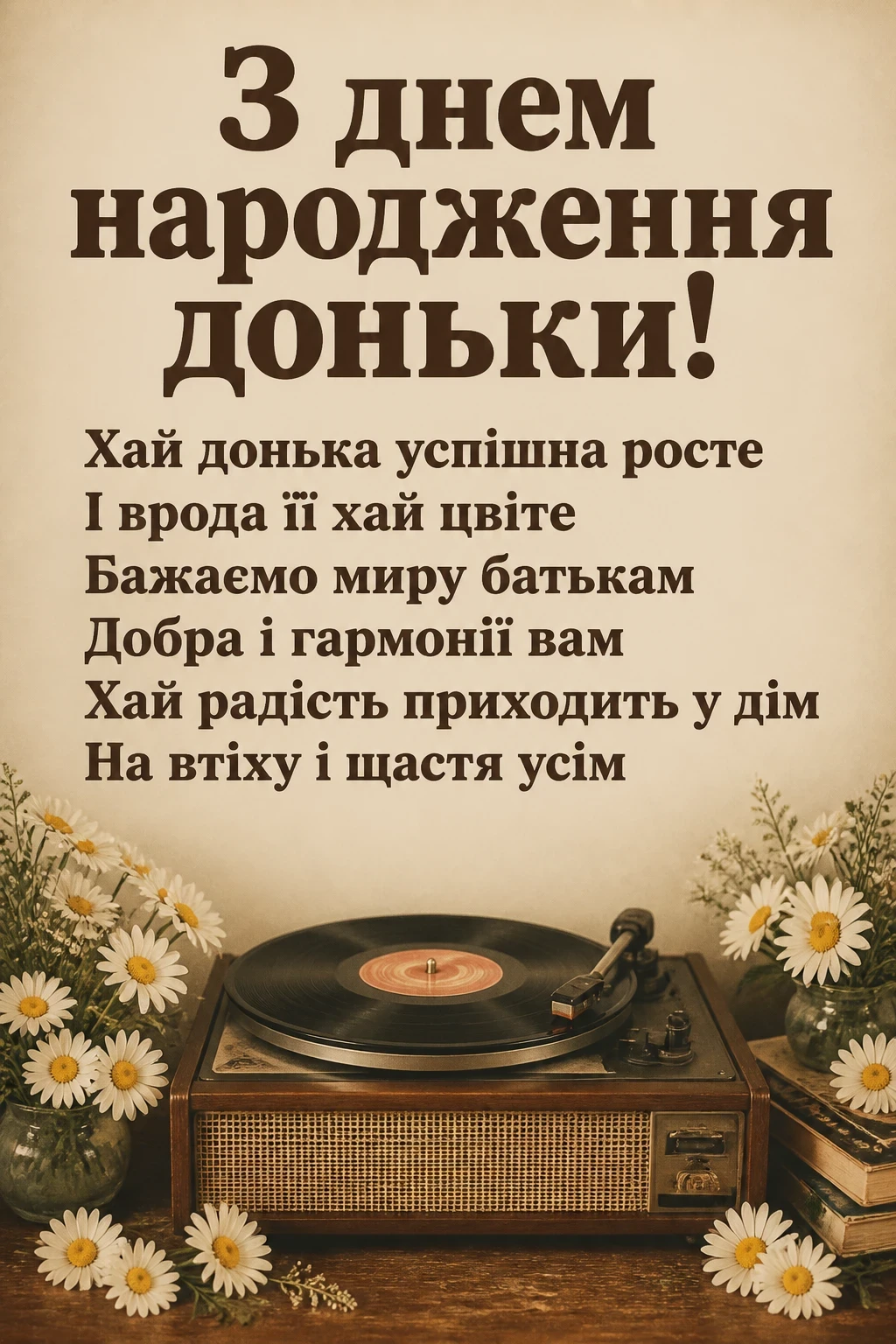 привітання батькам з днем народження дорослої доньки