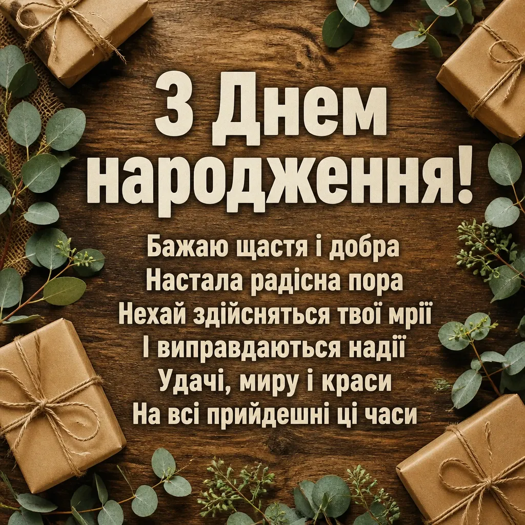 привітання з днем народження фото