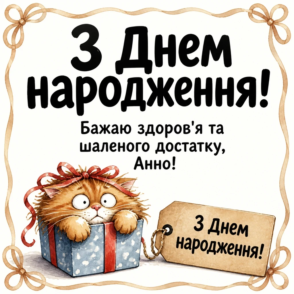з днем народження анна