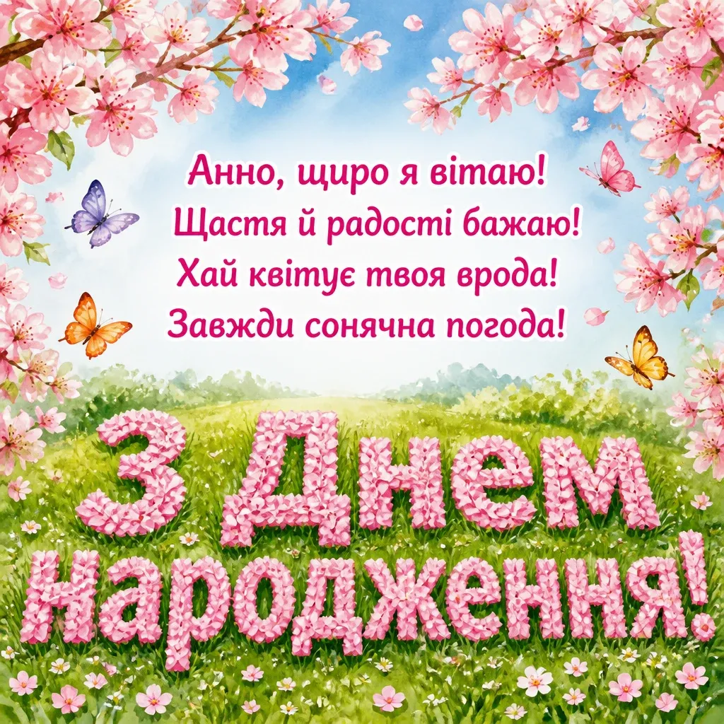 з днем народження анна