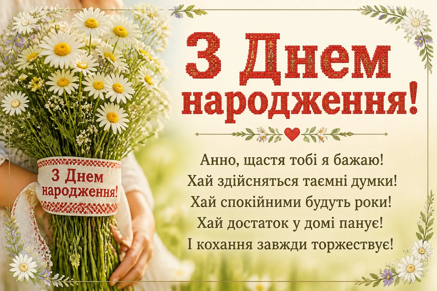 з днем народження анна
