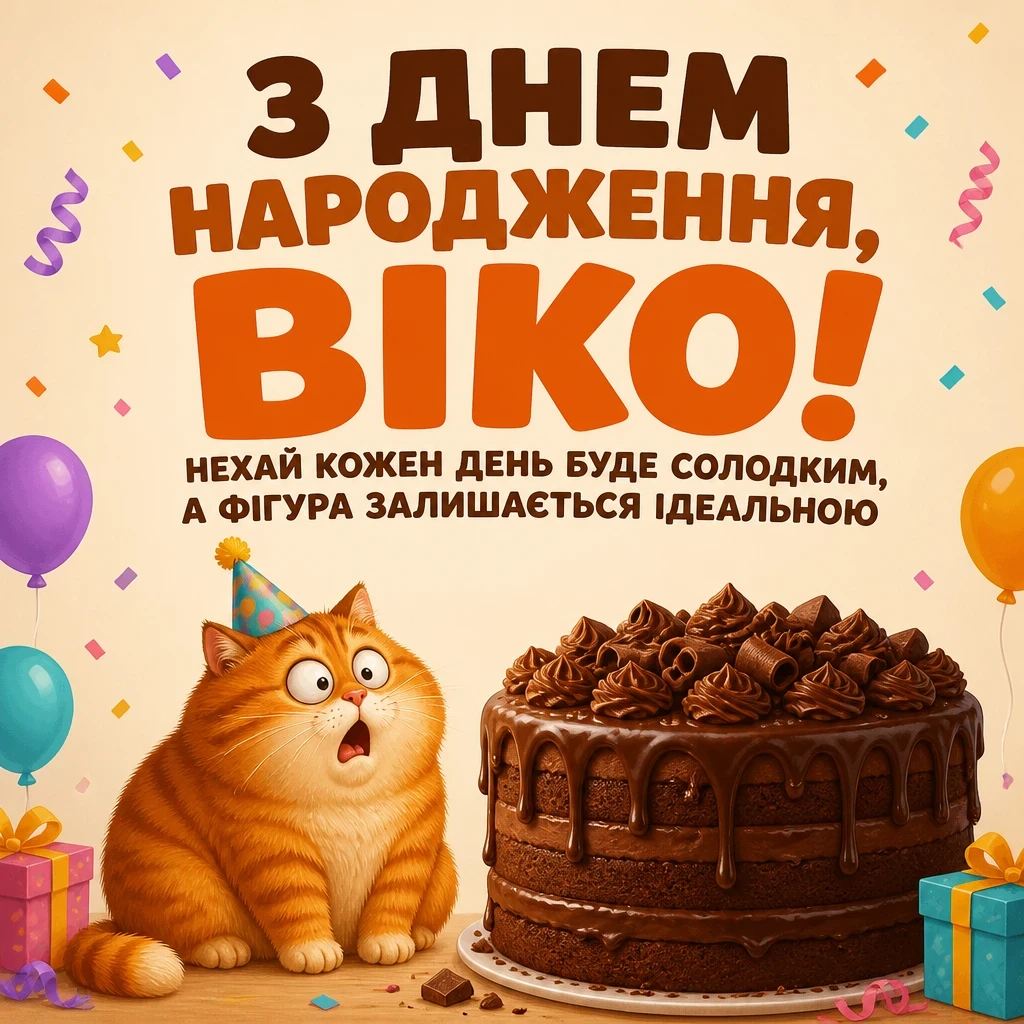 з днем народження віка