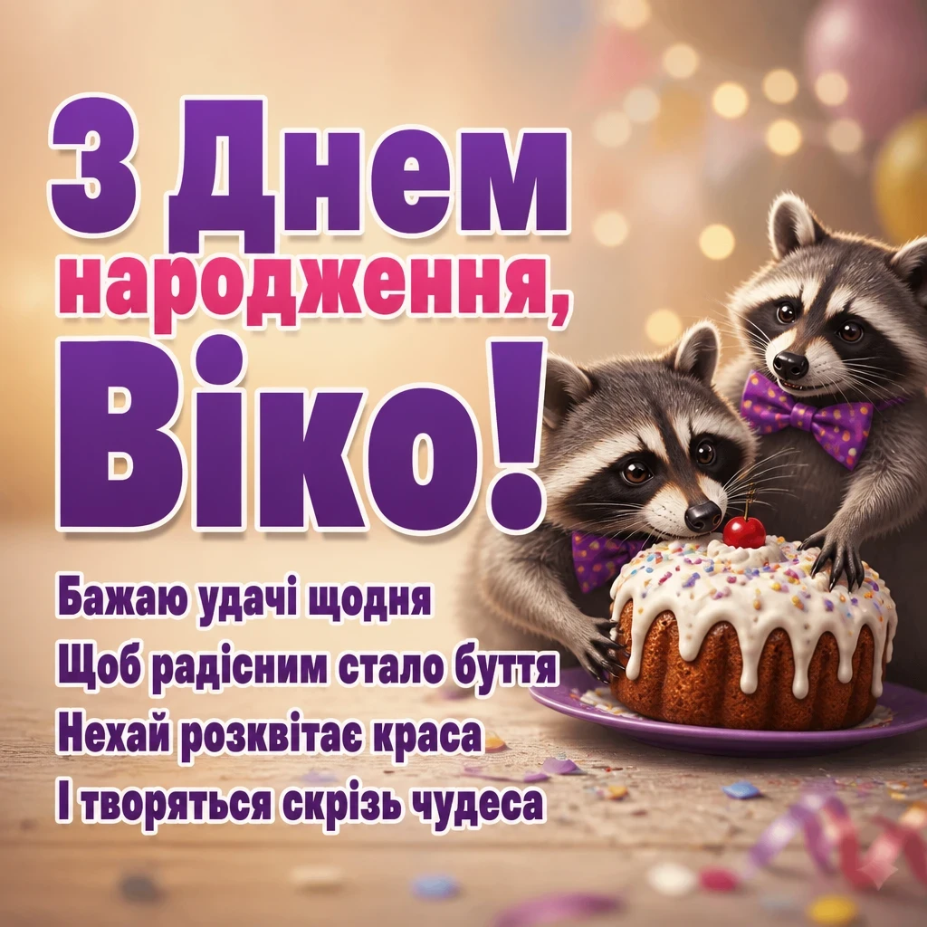 з днем народження віка