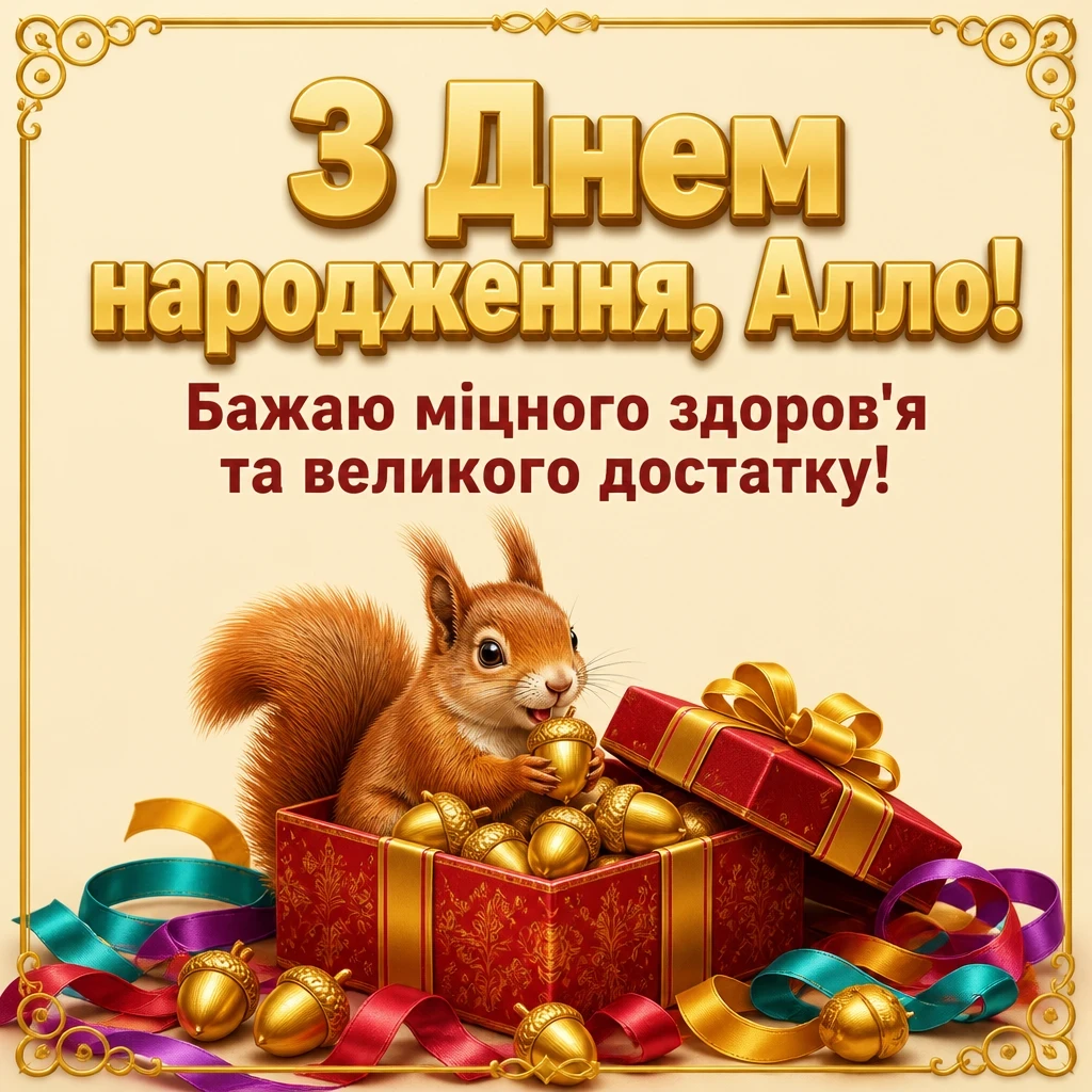 з днем народження алла