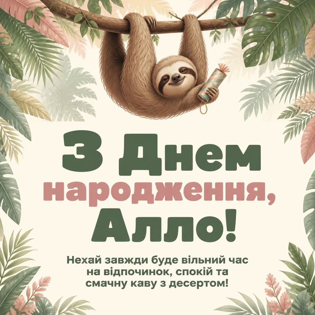 з днем народження алла