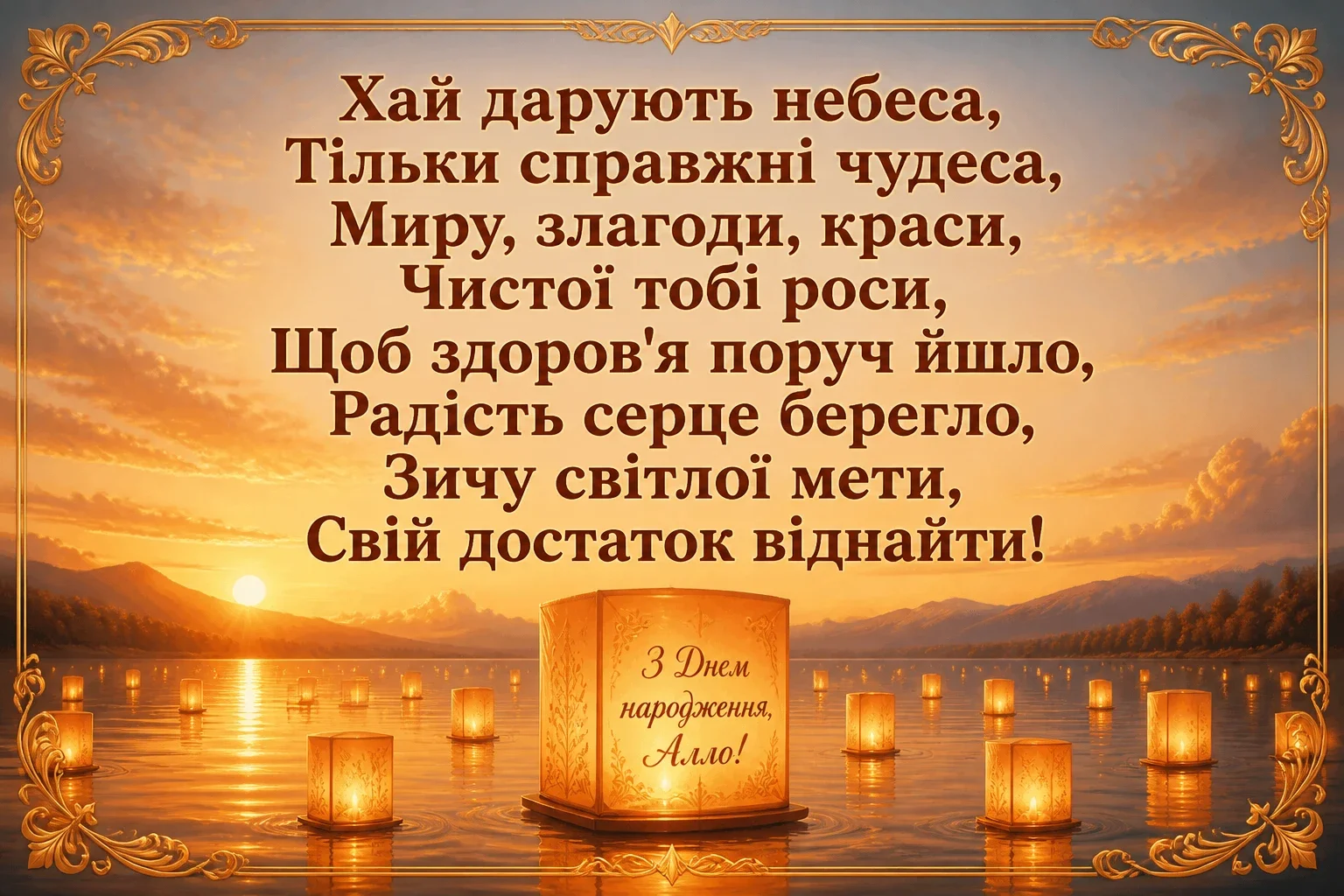 з днем народження алла