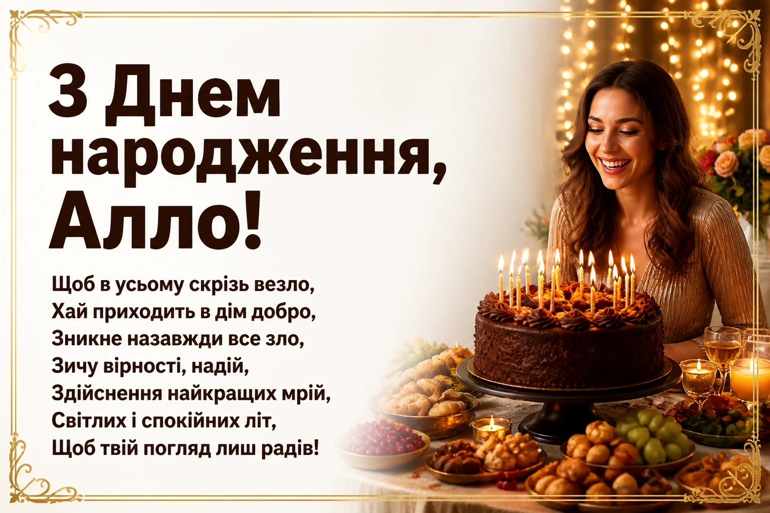 з днем народження алла