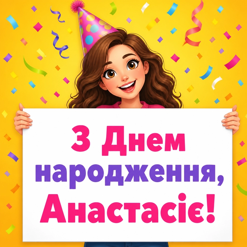 з днем народження анастасія