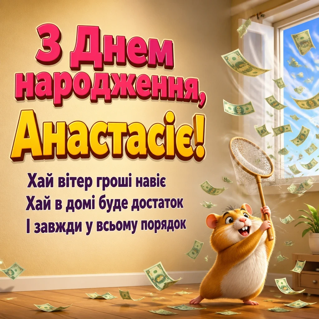з днем народження анастасія