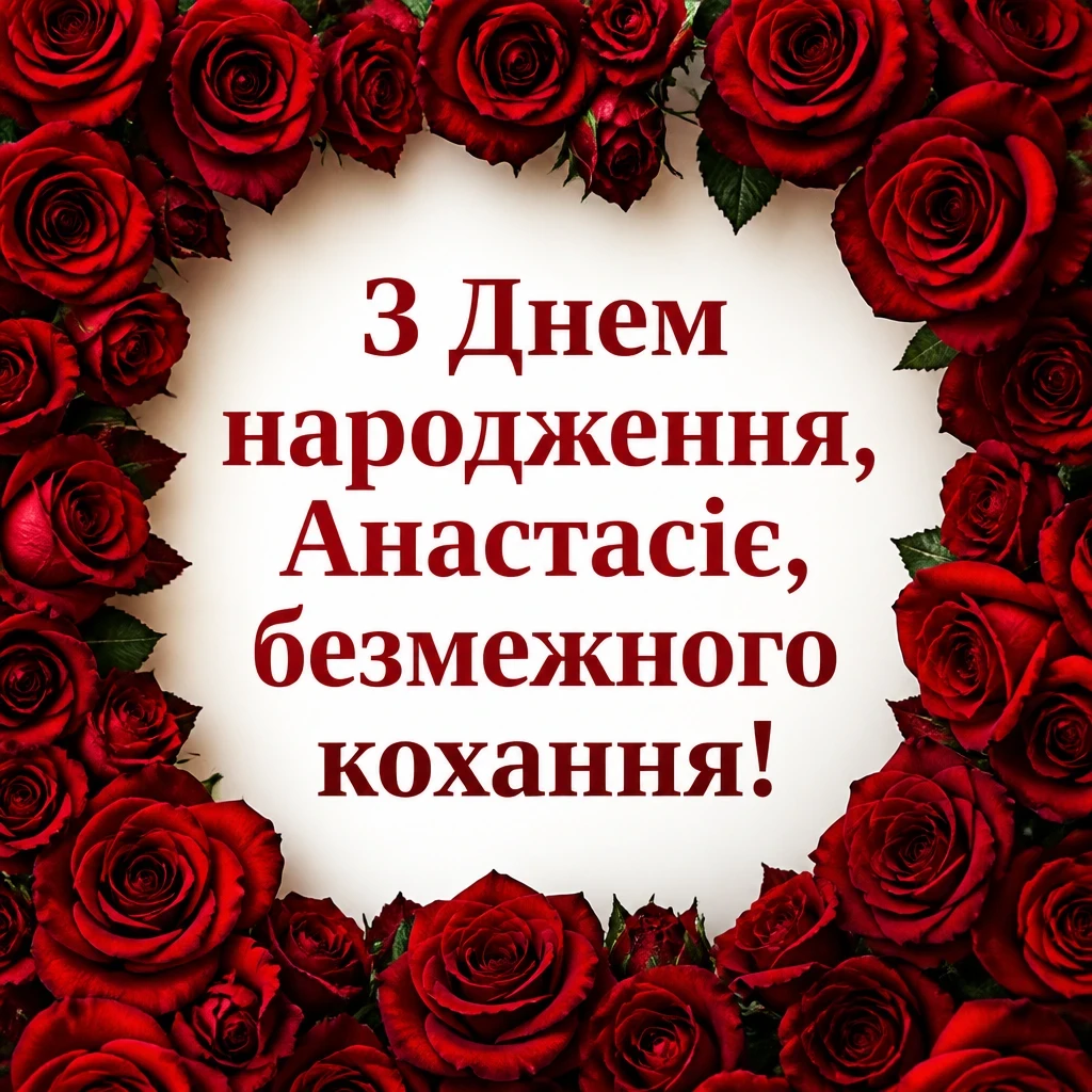 з днем народження анастасія