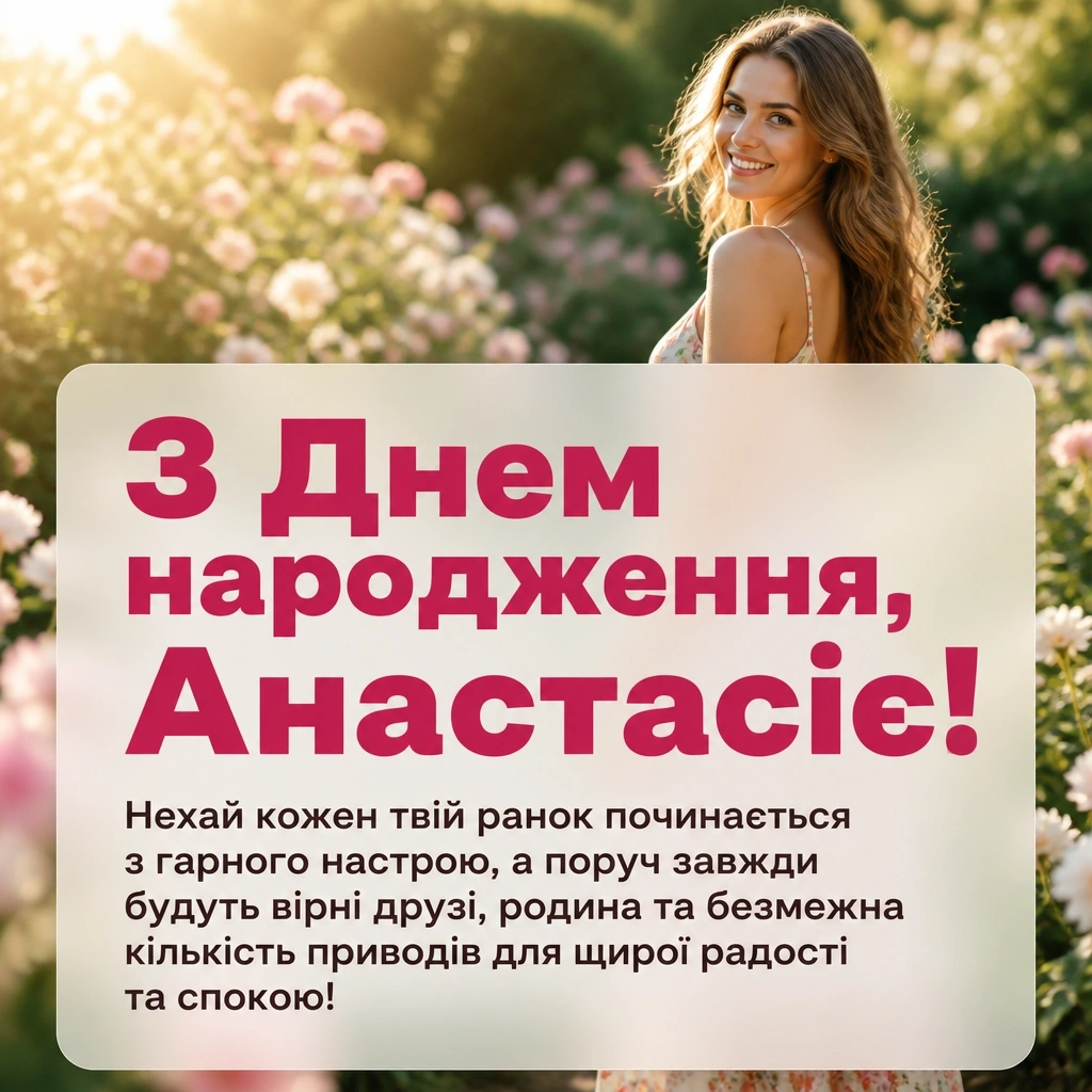 з днем народження анастасія