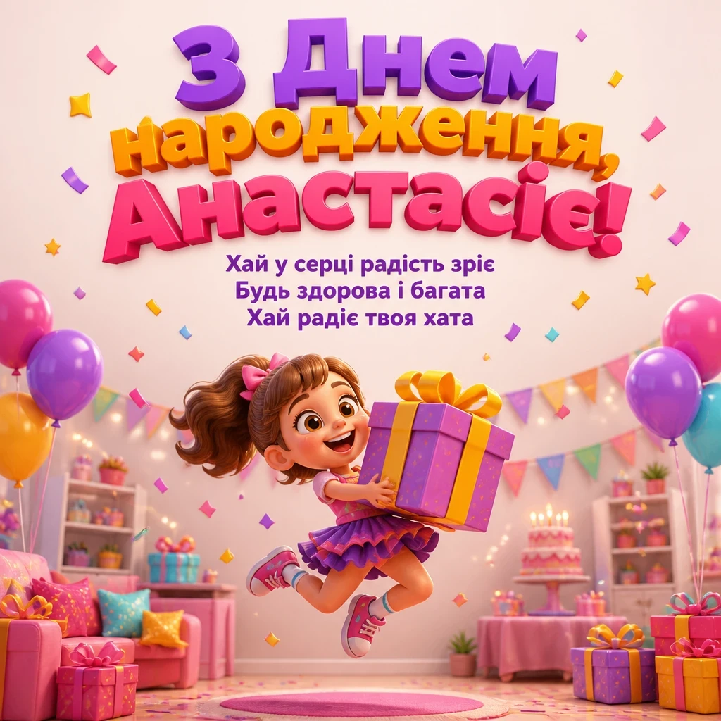 з днем народження анастасія