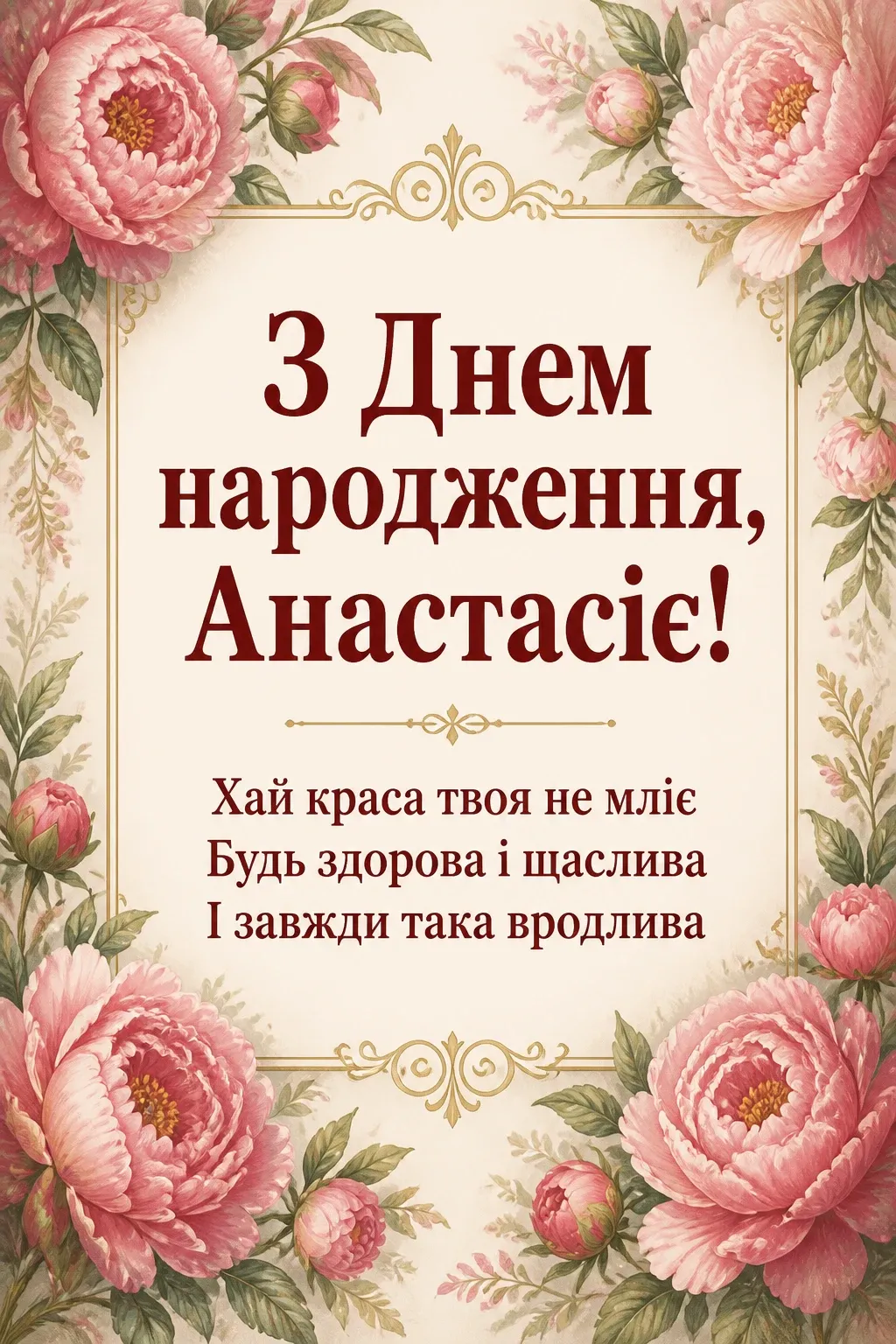 з днем народження анастасія