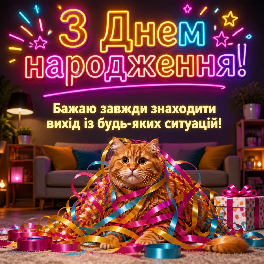 гарне привітання з днем народження своїми словами