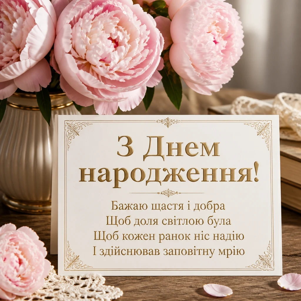 гарне привітання з днем народження своїми словами