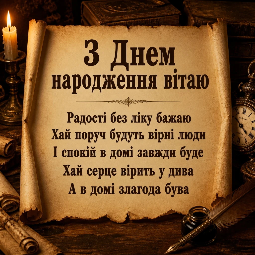 гарне привітання з днем народження своїми словами