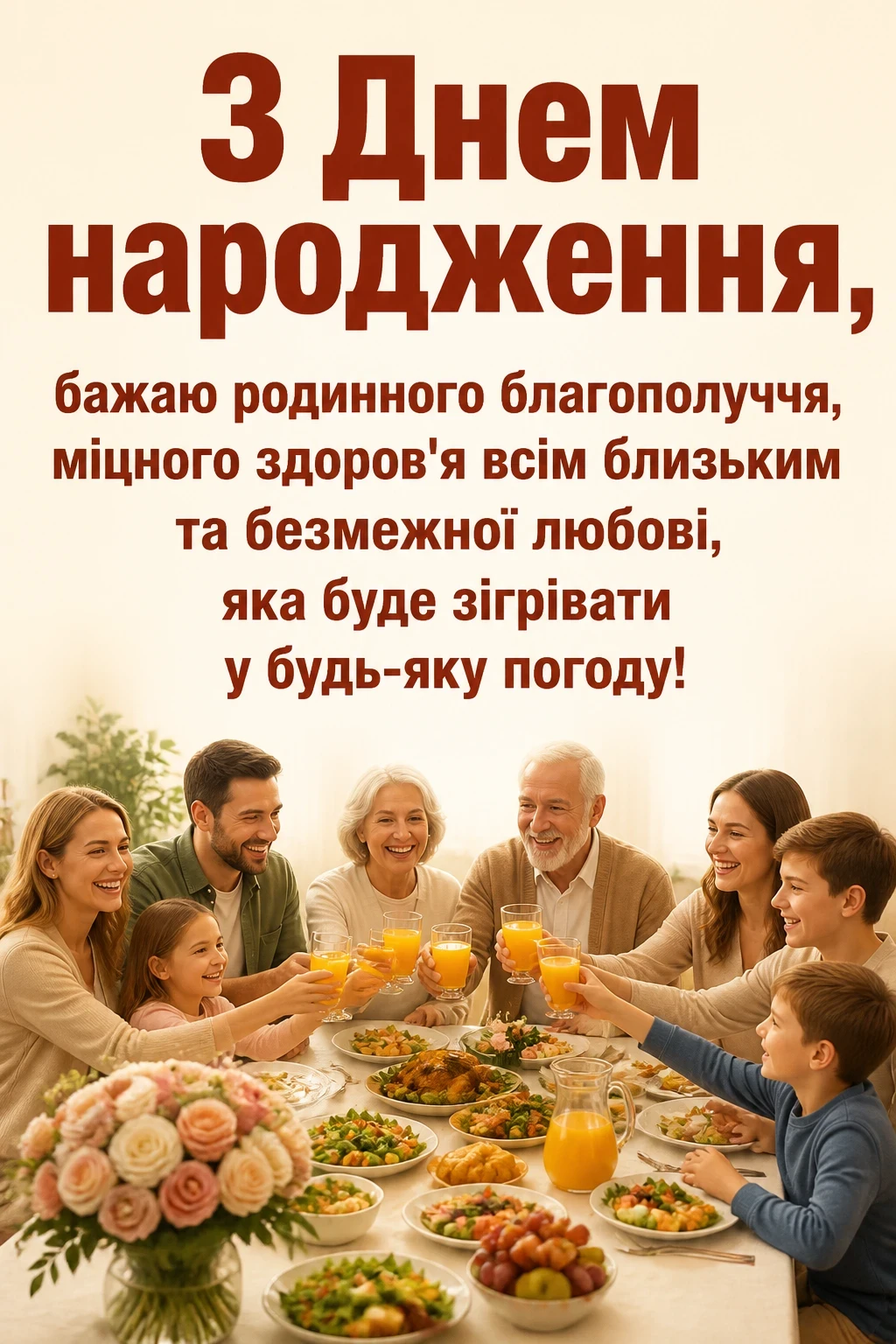 гарне привітання з днем народження своїми словами