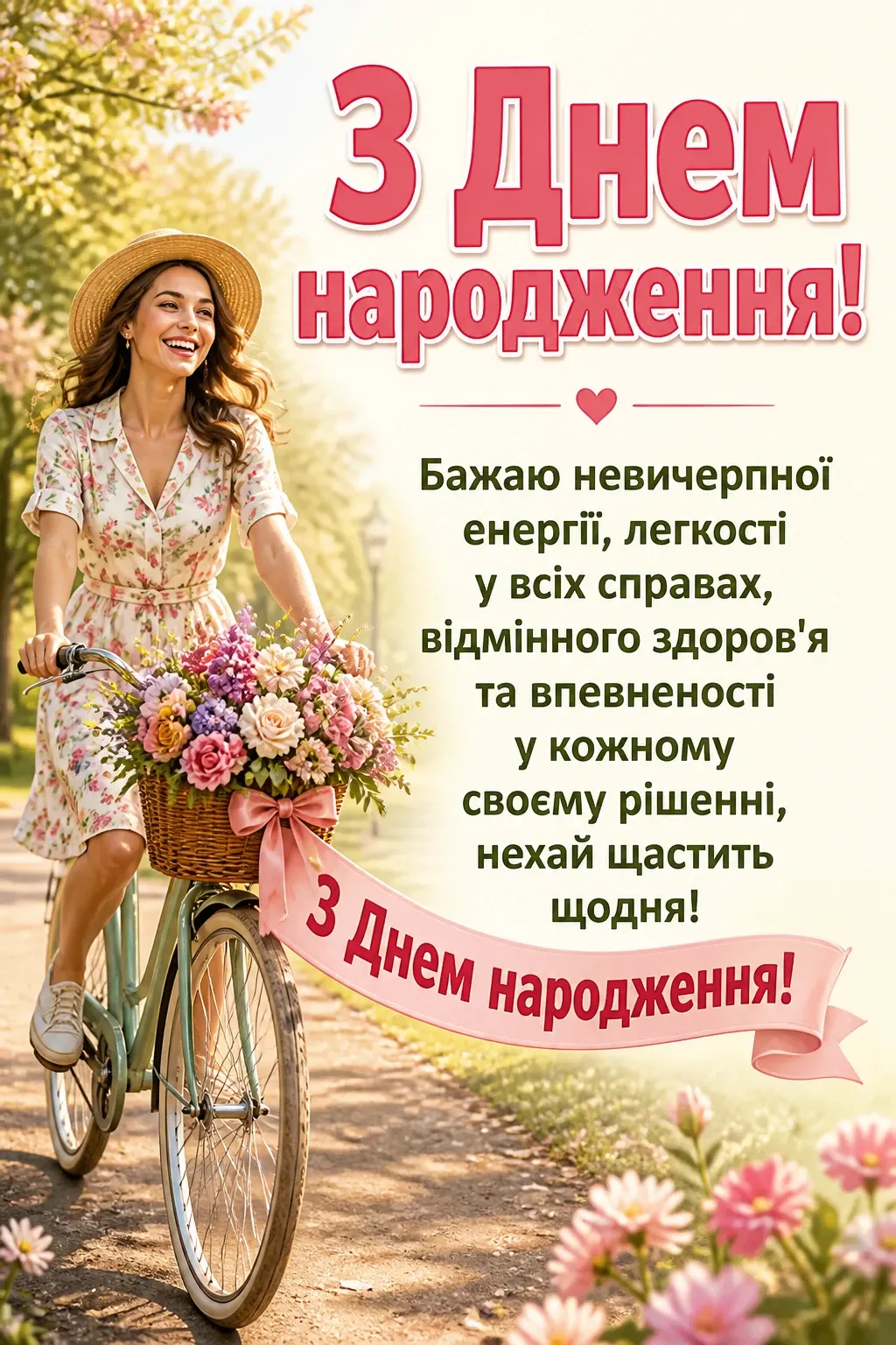 гарне привітання з днем народження своїми словами