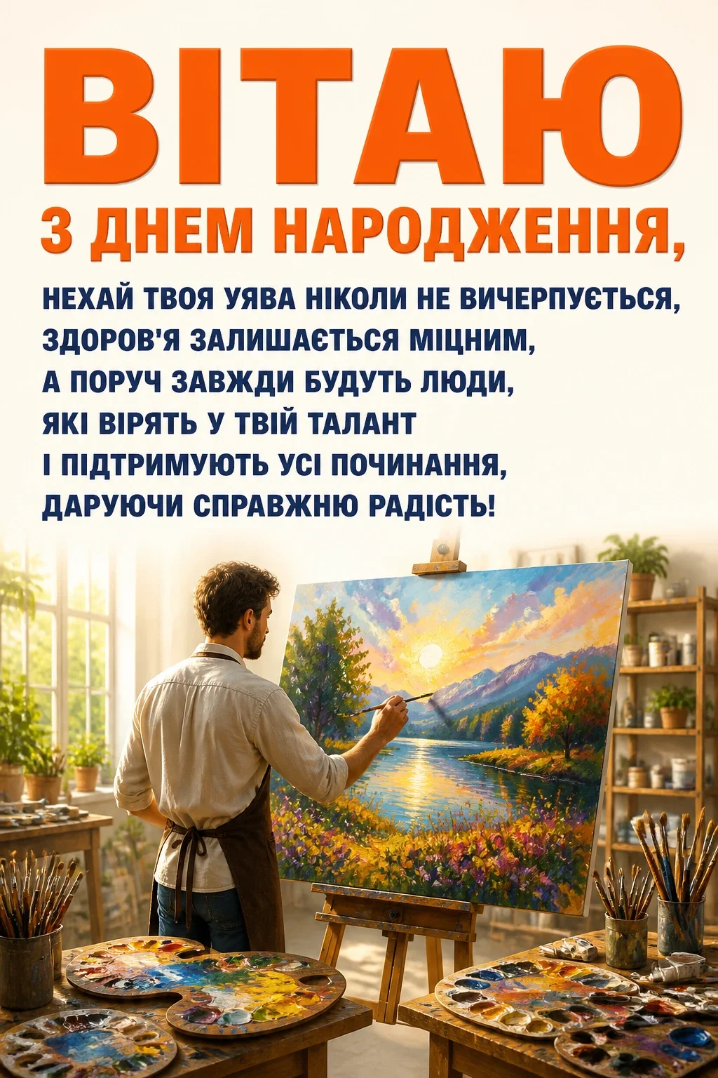 гарне привітання з днем народження своїми словами