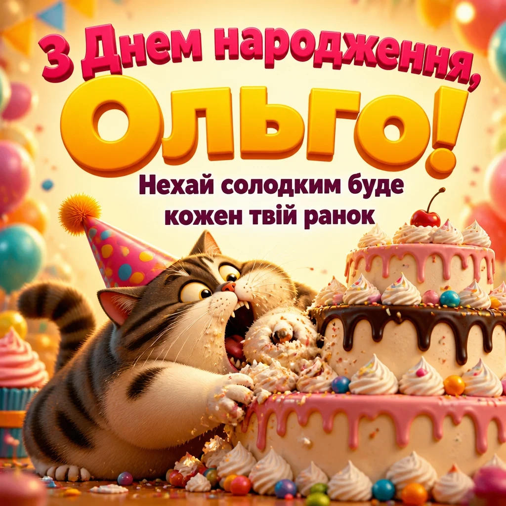 з днем народження ольга