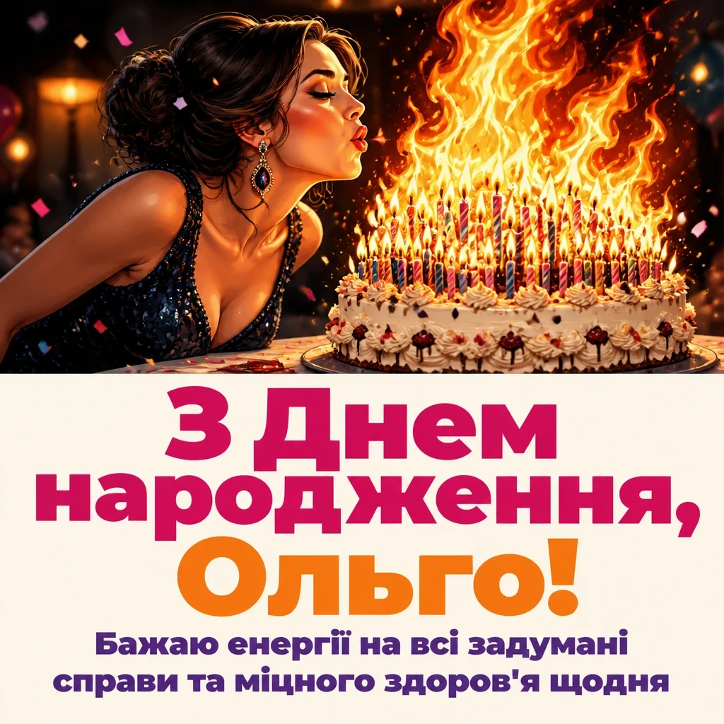 з днем народження ольга