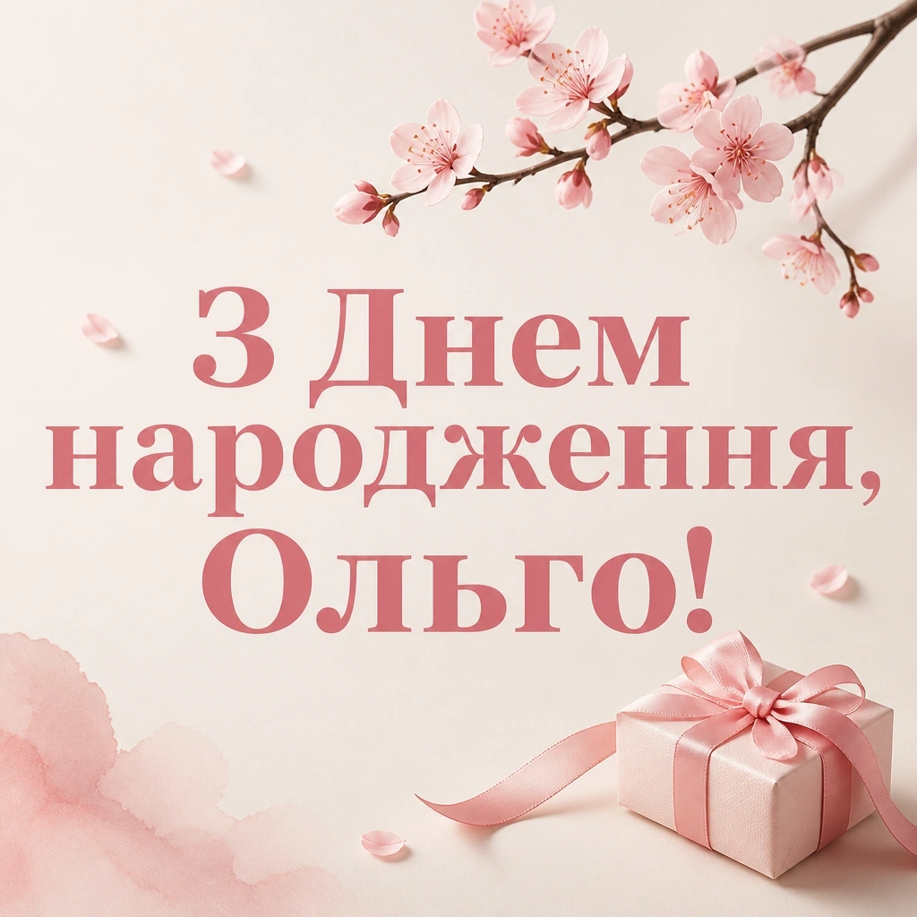 з днем народження ольга