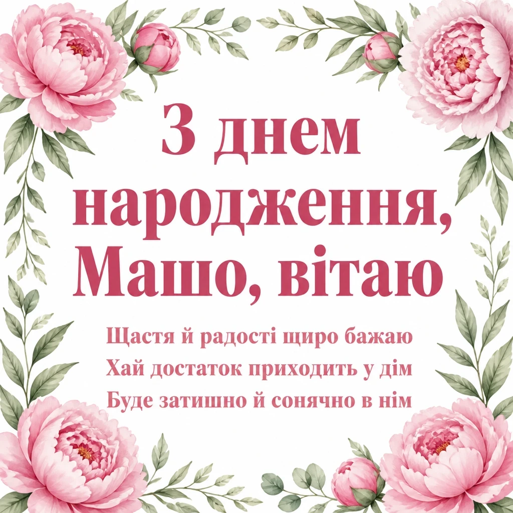з днем народження маша