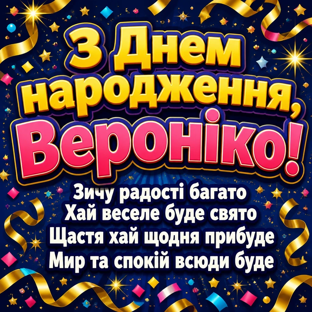з днем народження вероніка