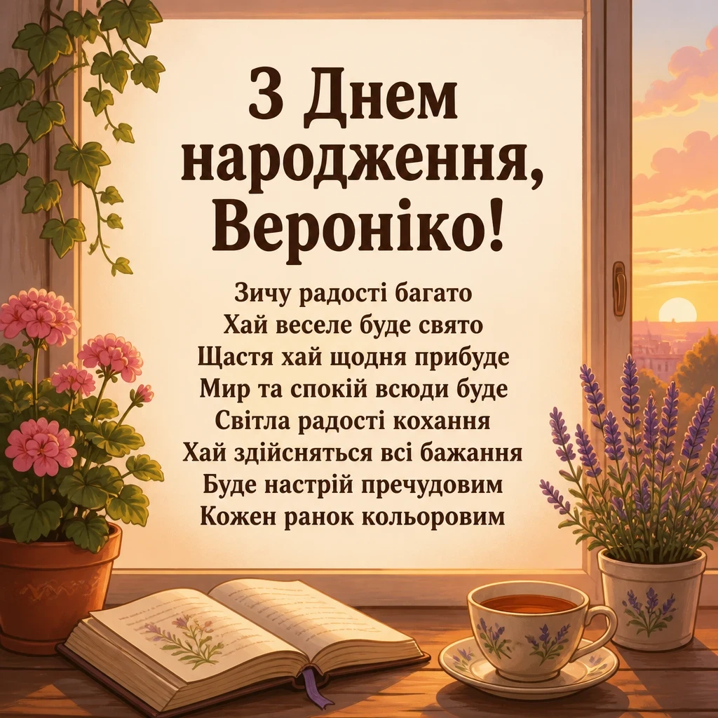 з днем народження вероніка