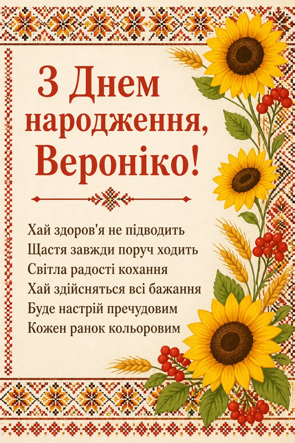 з днем народження вероніка