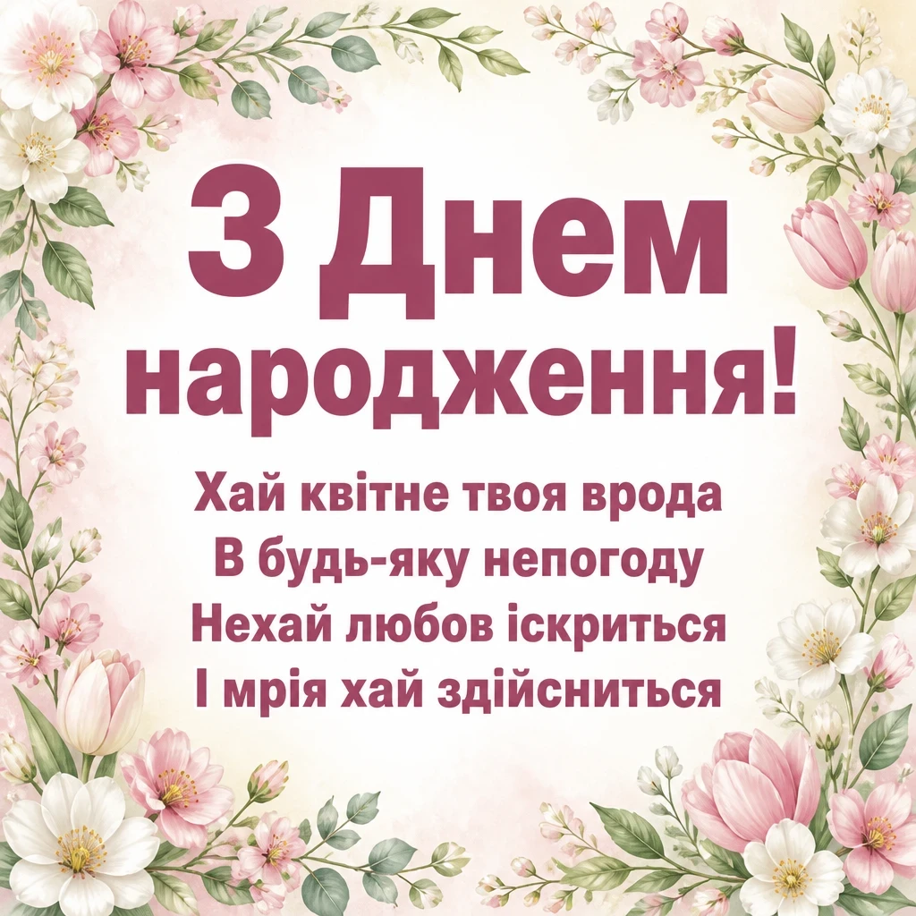 привітання з днем народження в прозі подрузі