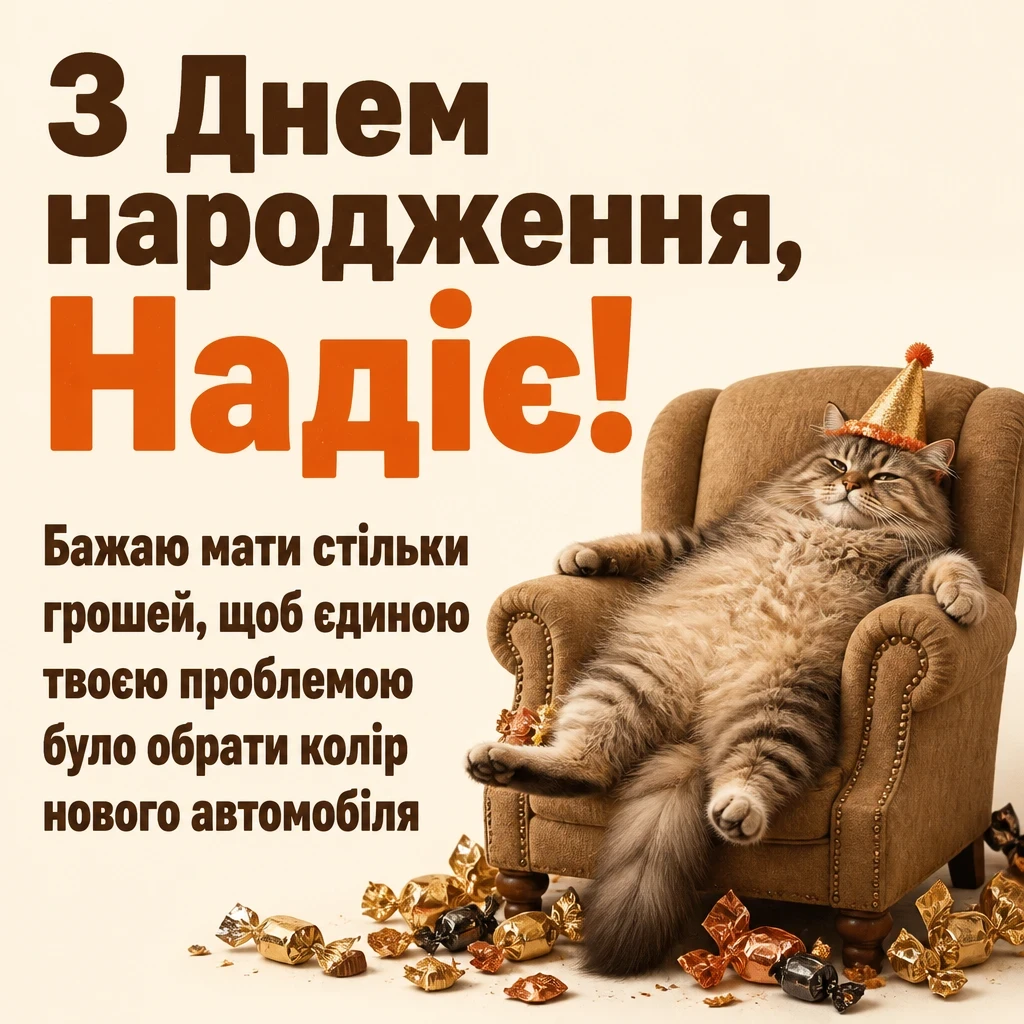 з днем народження надія